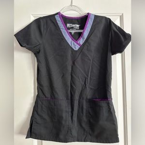 Greys Anatomy scrub set. Xs top, small bottoms